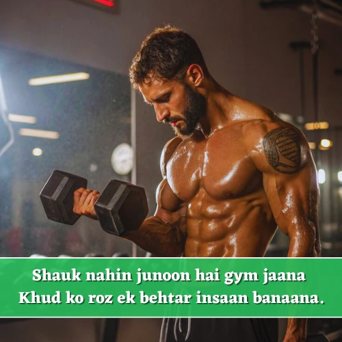 Gym Shayari in English Hindi Text Gym Shayari in English Hindi Text