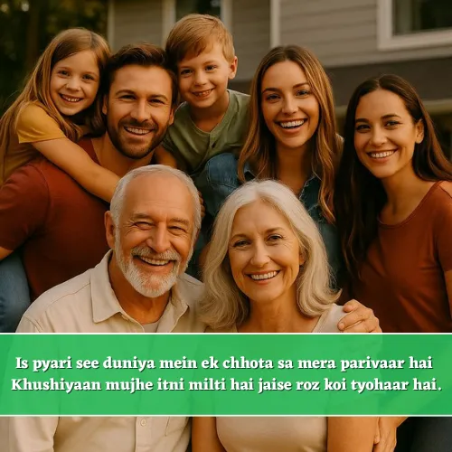 Happy Family Shayari in English Happy Family Shayari in English