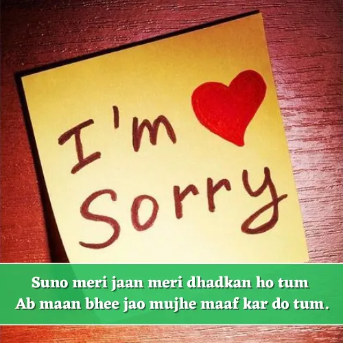 Sorry Shayari in English Sorry Shayari in English