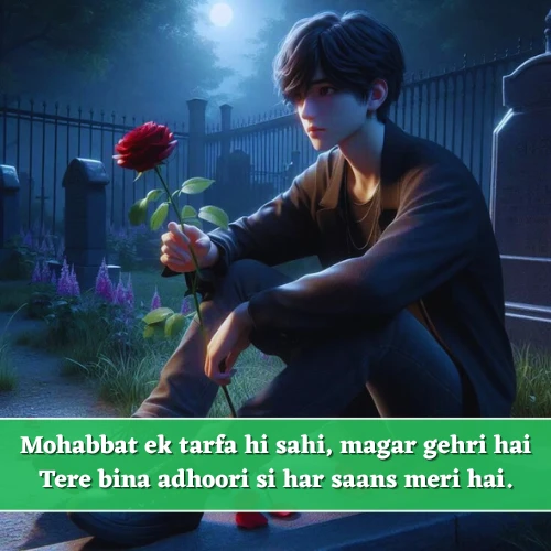 One Sided Love Shayari in English One Sided Love Shayari in English